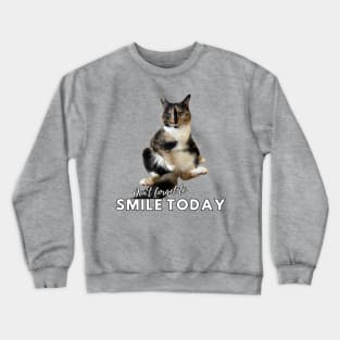 Snickers The Cat - Don't Forget to Smile Today Crewneck Sweatshirt